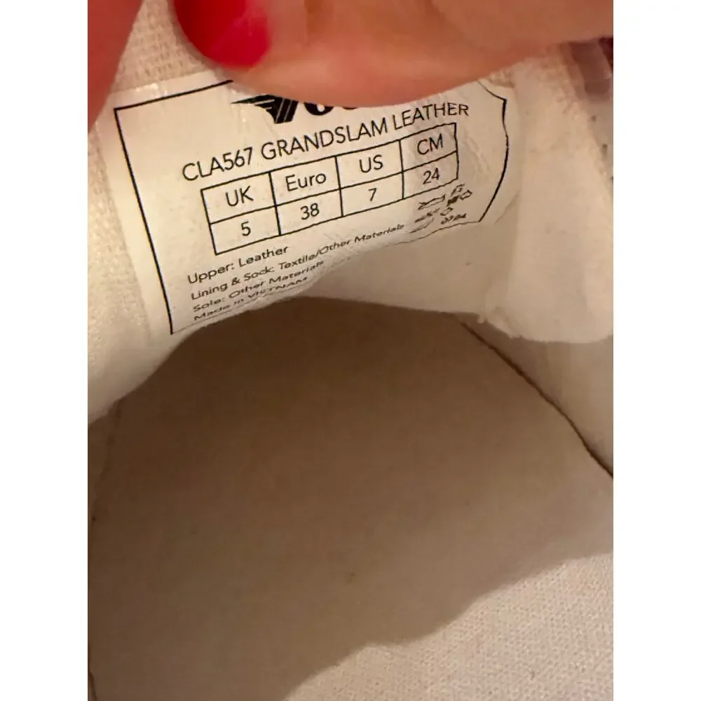 Gola Women's White Classics Grandslam Leather Sneakers Size 7